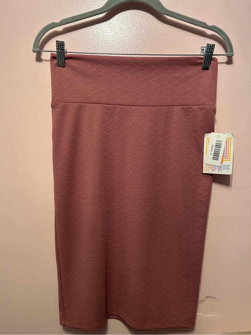 LuLaRoe Rose Mauve Textured Pencil Skirt